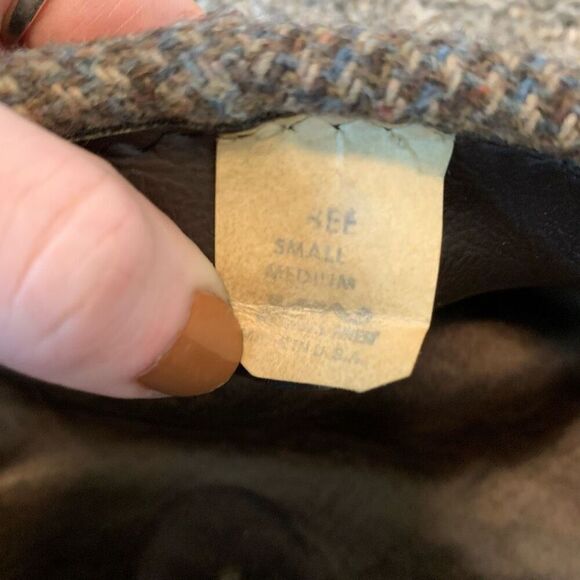 Vintage Brown Plaid Wool Captains Hat Cabbie Cab Hat Unisex - Picture 8 of 8